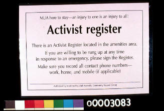 Activist Register