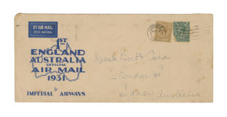 1st England Australia Official Air Mail 1931
