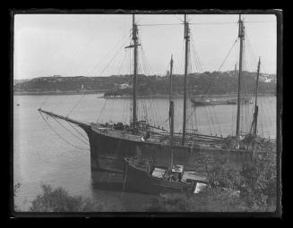 Bow of HELEN B STERLING moored in Kerosene Bay, Sydney Harbour
