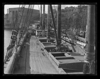 Starboard deck of HELEN B STERLING in Kerosene Bay, Sydney Harbour