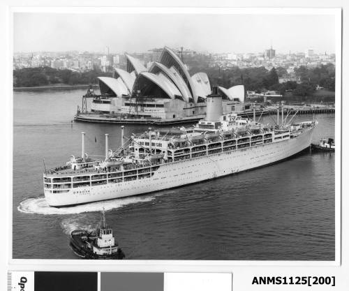 SS ORSOVA departing Sydney Harbour