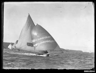 18-footer AUSTRALIA or AUSTRALIAN, underway on Sydney Harbour