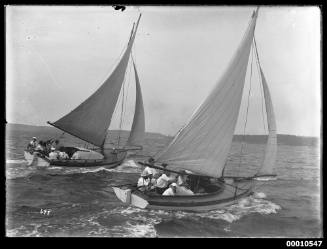 Two boats sailing on Sydney Harbour