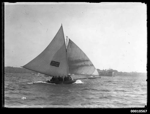 18-footer AUSTRALIA sailing on Sydney Harbour