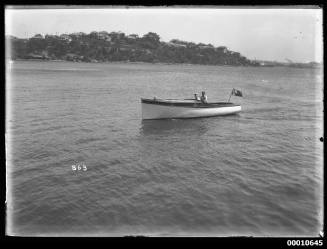 Speedboat on Sydney Harbour