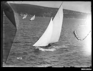 Small yacht sails on Sydney Harbour