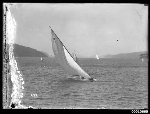 8M class yacht on Pittwater, INSC 893