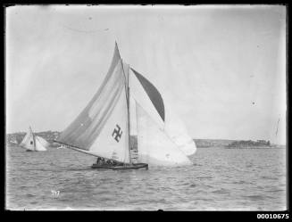 18-footer SWASTIKA  racing on Sydney Harbour