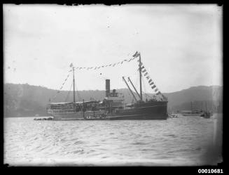 SS ARCHER dressed as the flagship at the Pittwater Regatta