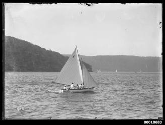 Open boat sailing on Pittwater
