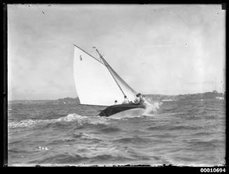 21-foot restricted class yacht E.O.J. (owned by J. Milson) on Sydney Harbour