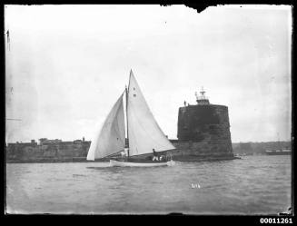 Sailing vessel passing Fort Denison, Sydney Harbour