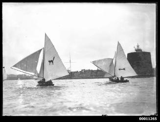 16-footers at Fort Denison, Sydney Harbour, inscribed 2117