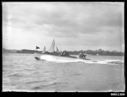 Speedboat on Sydney Harbour