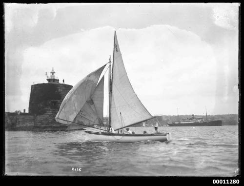 SNOWDROP sailing past Fort Denison, Sydney Harbour