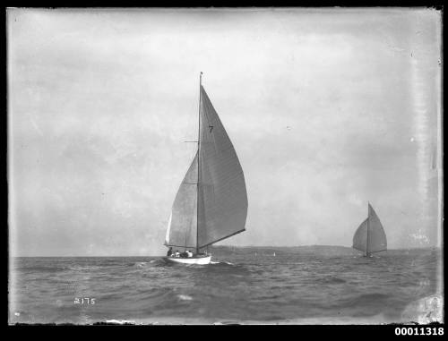 8-metre class yacht NORN on Sydney Harbour, INSC 2175