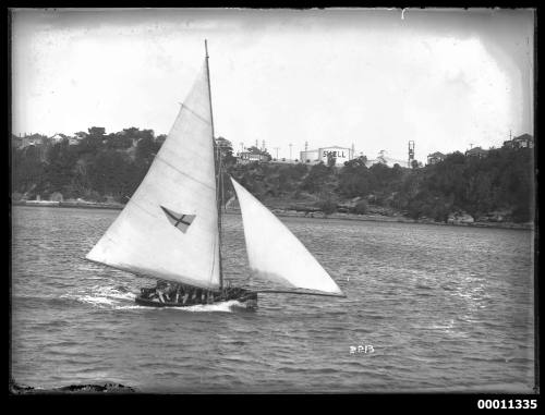 Skiff sailing near Gore Bay, Sydney Harbour