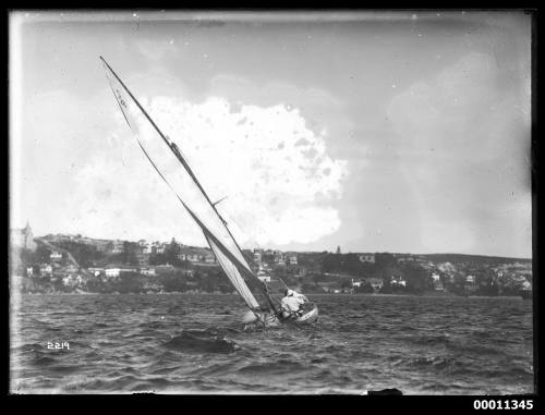 Gaff sloop THE RIP sailing at Rose Bay, Sydney Harbour