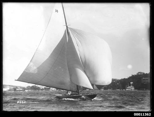 Yacht under sail on Sydney Harbour