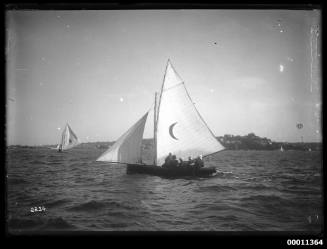 16-foot skiff racing on Sydney Harbour