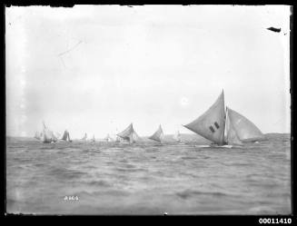 18-footers on Sydney Harbour, inscribed 2266