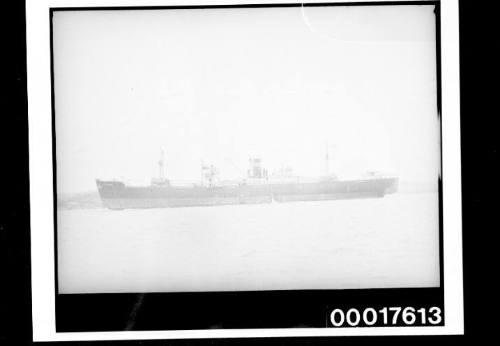 Cargo vessel moored on Sydney Harbour