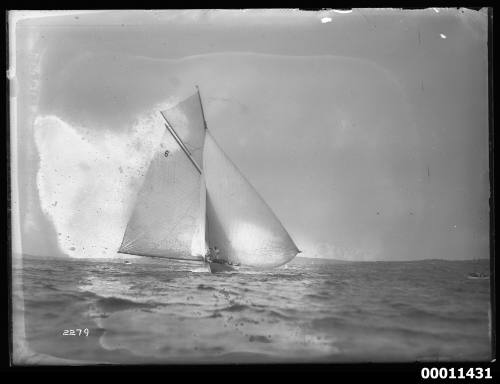 Yacht RAWHITI under sail on Sydney Harbour