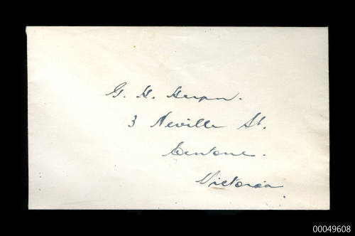 Envelope collected by Basil Helm