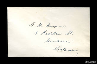 Envelope collected by Basil Helm