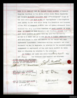 Certificate of consent for Basil Helm