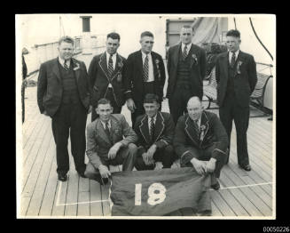 Crew returning from 18ft skiff championship in New Zealand