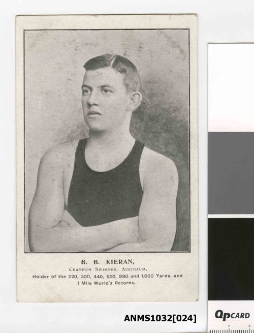 B B Kieran, Champion Swimmer, Australia