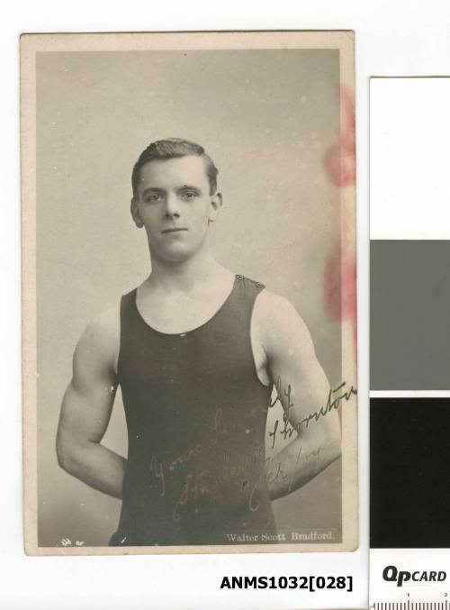 Photograph of swimmer Stanley H Thornton