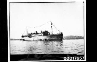 Troopship DUNTROON on Sydney Harbour