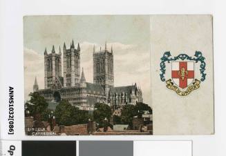 Postcard of the Lincoln Cathedral sent to Beatrice Kerr