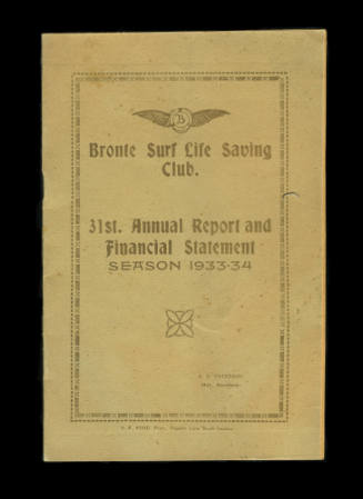 Bronte Surf Life Saving Club, 31st  Annual Report and Financial Statement