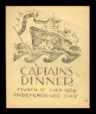 Captain's dinner fourth of July 1949 Independence Day: USAT GENERAL OMAR BUNDY