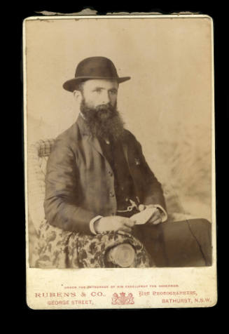 Portrait of R Burke, Hon Secretary of the New South Wales amateur swimming association