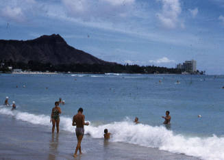 Honolulu's beach scene