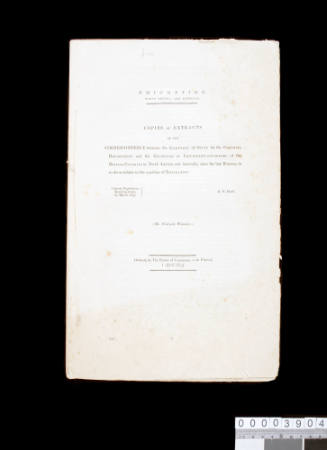 Emigration North America and Australia, copies of extracts of the correspondence between the Secretary of State  for the Colonial Department and the Governors of Lieutenant-Governors of the  British Colonies in North America and Australia