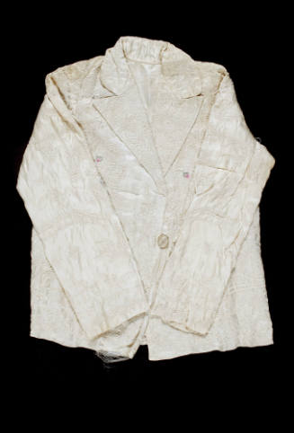 Cream satin Oriental embroided jacket