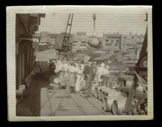 John Danahay supervising navy storemen at the Royal Edward Victualling Yards, Pyrmont