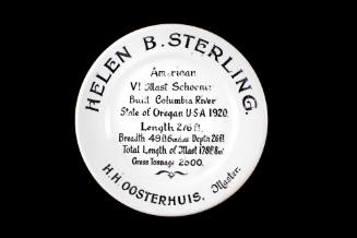 HELEN B STERLING commemorative plate