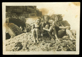 Photograph of Beatrice Kerr and two children