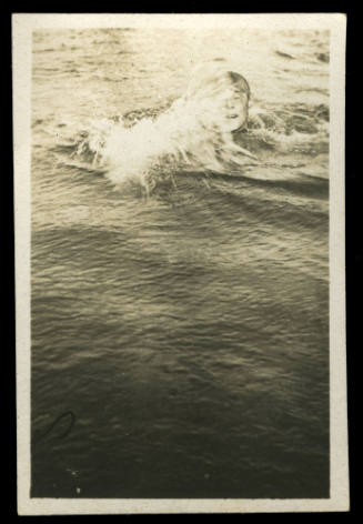 A person splashing in the water