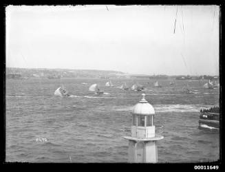 18-footer race on Sydney Harbour followed by LADY DENMAN