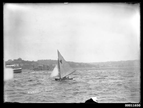 Yacht and ferries on the harbour