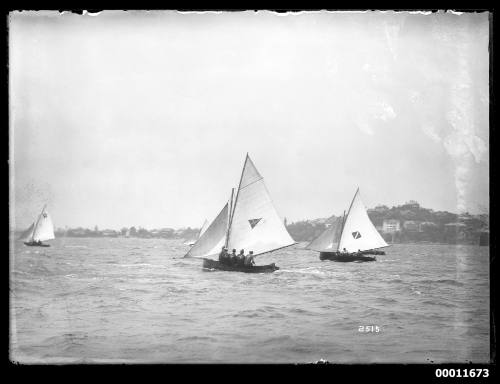 18-foot skiffs on Sydney Harbour, inscribed 2515