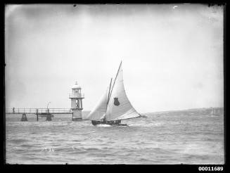 Sloop and light beacon on Sydney Harbour, inscribed 2534