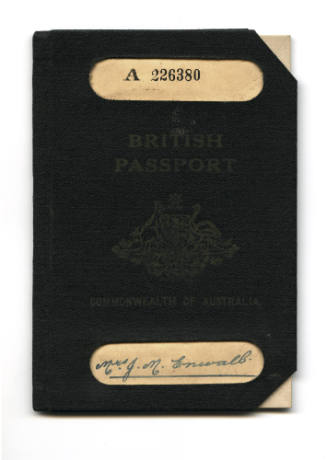 Jean Enwall's Commonwealth of Australia British subject passport